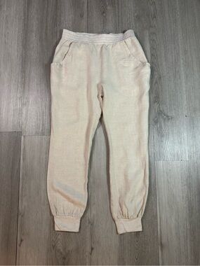 Forever 21 Women’s Beige Tan Linen Jogger Pants Size Small